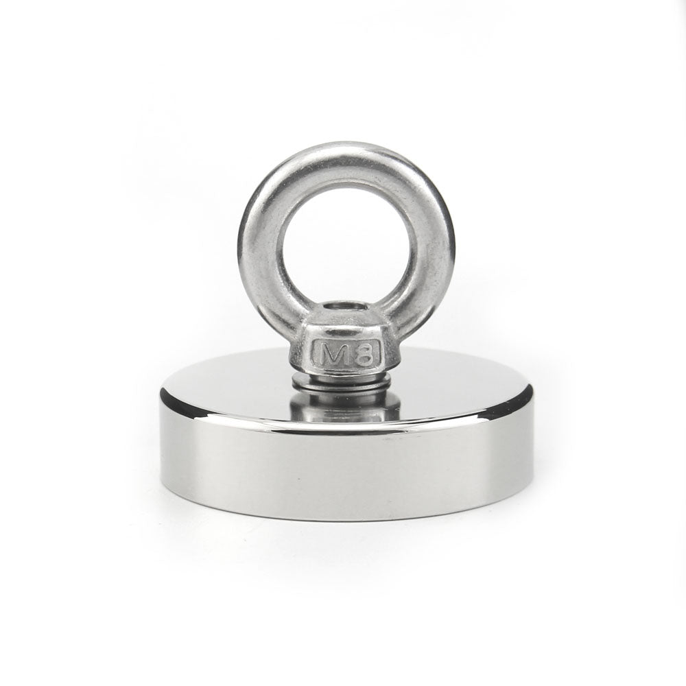 Neodymium Fishing Magnet 60mm with M8 Eye Bolt